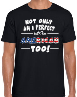 Bellatio Decorations Not only perfect American / Amerika t-shirt zwart voor heren 2XL