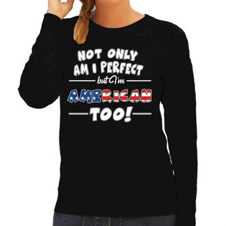 Bellatio Decorations Not only perfect American / USA sweater zwart voor dames 2XL