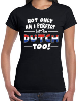 Bellatio Decorations Not only perfect Dutch / Holland t-shirt zwart voor dames