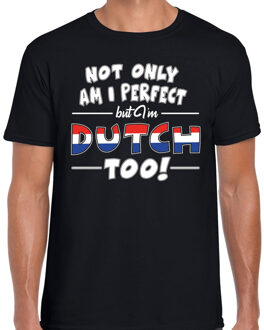Bellatio Decorations Not only perfect Dutch / Nederland t-shirt zwart voor heren