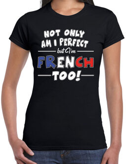 Bellatio Decorations Not only perfect French / Frankrijk t-shirt zwart voor dames XL