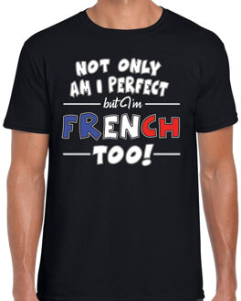 Bellatio Decorations Not only perfect French / Frankrijk t-shirt zwart voor heren XL