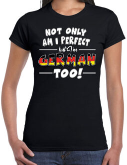 Bellatio Decorations Not only perfect German / Duitsland t-shirt zwart voor dames 2XL