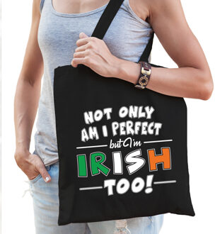 Bellatio Decorations Not only perfect Irish / Ierland cadeau tas zwart voor dames