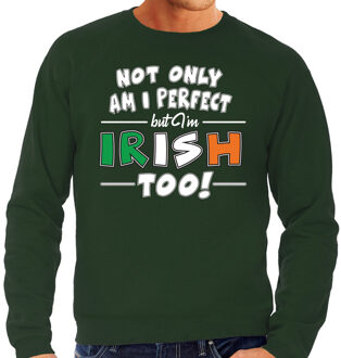 Bellatio Decorations Not only perfect Irish / St. Patricks day sweater groen heren L