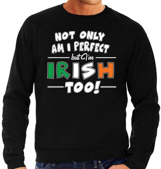 Bellatio Decorations Not only perfect Irish / St. Patricks day sweater zwart heren L