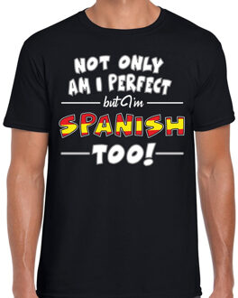 Bellatio Decorations Not only perfect Spanish / Spanje t-shirt zwart voor heren