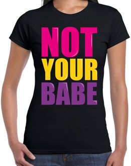 Bellatio Decorations Not your babe fun tekst t-shirt zwart dames 2XL