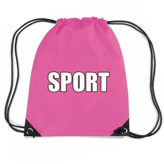 Bellatio Decorations Nylon sport gymtasje roze jongens en meisjes - Gymtasje - zwemtasje