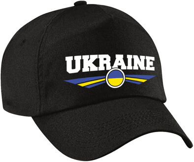 Bellatio Decorations Oekraine / Ukraine landen pet / baseball cap zwart voor kinderen - Verkleedhoofddeksels