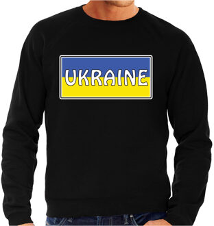 Bellatio Decorations Oekraine / Ukraine landen sweater zwart heren 2XL