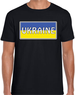 Bellatio Decorations Oekraine / Ukraine landen t-shirt zwart heren 2XL