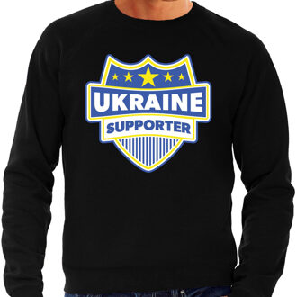 Bellatio Decorations Oekraine / Ukraine schild supporter sweater zwart voor heren 2XL