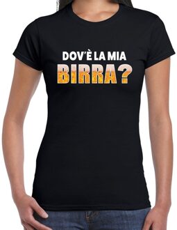 Bellatio Decorations Oktoberfest Dove la mia birra bier/drank fun t-shirt zwart voor dames XL