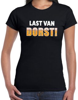 Bellatio Decorations Oktoberfest Last van dorst drank fun t-shirt zwart voor dames L