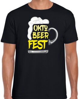 Bellatio Decorations Oktoberfest verkleed t-shirt heren - Oktobeerfest - Duitsland bierfeest - zwart 2XL