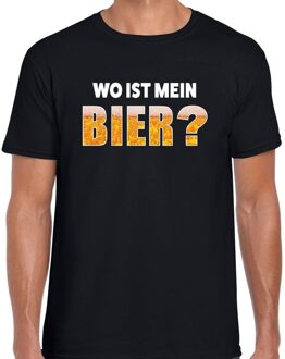 Bellatio Decorations Oktoberfest Wo ist mein bier drank fun t-shirt zwart voor heren 2XL