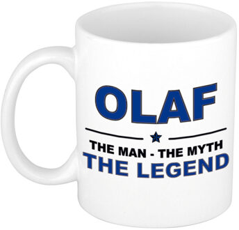 Bellatio Decorations Olaf The man, The myth the legend collega kado mokken/bekers 300 ml Donkerblauw