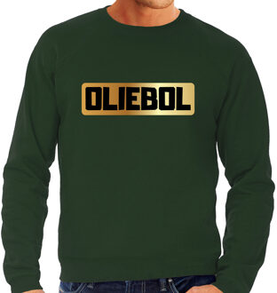 Bellatio Decorations Oliebol foute Oud en Nieuw sweater - groen - heren - Jaarwisseling outfit - truien