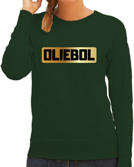 Bellatio Decorations Oliebol foute Oud en Nieuw sweater / kleding groen voor dames 2XL