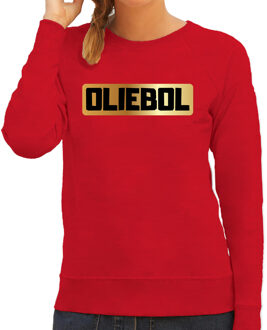 Bellatio Decorations Oliebol foute Oud en Nieuw sweater / kleding rood voor dames 2XL