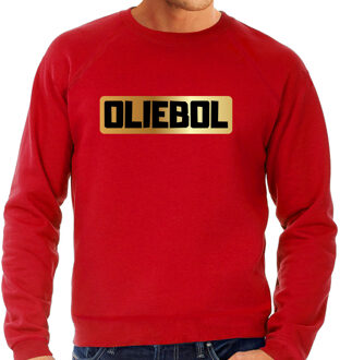 Bellatio Decorations Oliebol foute Oud en nieuw trui/ sweater rood voor heren 2XL - kerst truien