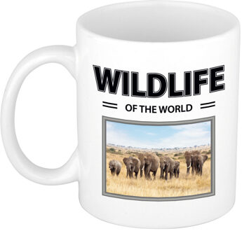 Bellatio Decorations Olifant mok met dieren foto wildlife of the world
