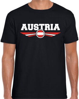 Bellatio Decorations Oostenrijk / Austria landen t-shirt zwart heren 2XL