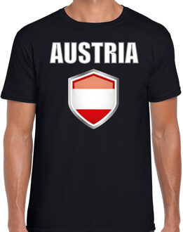 Bellatio Decorations Oostenrijk landen t-shirt zwart heren - Oostenrijkse landen shirt / kleding - EK / WK / Olympische spelen Austria outfit 2XL