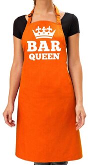 Bellatio Decorations Oranje Bar Queen keuken schort dames