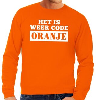 Bellatio Decorations Oranje Code Oranje sweater heren 2XL - Feesttruien