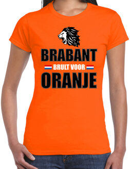 Bellatio Decorations Oranje EK/ WK fan shirt / kleding Brabant brult voor oranje voor dames 2XL - Feestshirts