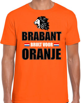 Bellatio Decorations Oranje EK/ WK fan shirt / kleding Brabant brult voor oranje voor heren 2XL - Feestshirts