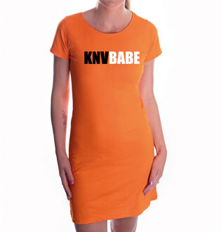 Bellatio Decorations Oranje fan dress / kleding knvbabe EK/ WK voor dames L - Feestjurkjes