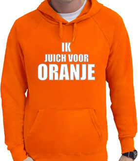 Bellatio Decorations Oranje fan hoodie / sweater met capuchon Holland ik juich voor oranje EK/ WK voor heren 2XL - Feesttruien