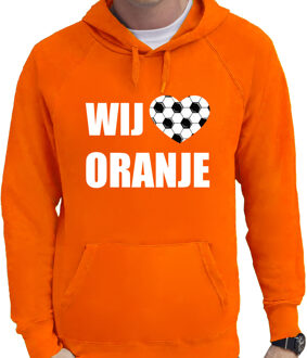 Bellatio Decorations Oranje fan hoodie / sweater met capuchon Holland wij houden van oranje EK/ WK voor heren 2XL - Feesttruien