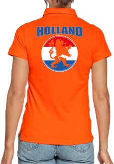 Bellatio Decorations Oranje fan poloshirt / kleding Holland met oranje leeuw EK/ WK voor dames 2XL - Feestshirts