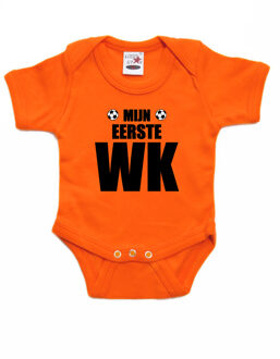 Bellatio Decorations Oranje fan romper / kleding Holland mijn eerste WK EK/ WK voor babys 56 (1-2 maanden)