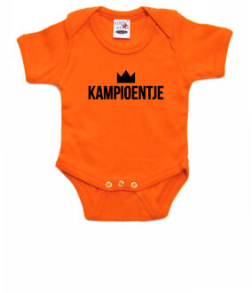 Bellatio Decorations Oranje fan romper voor babys - kampioentje - Holland / Nederland supporter - EK/ WK / koningsdag baby rompers / outfit 56 (1-2 maanden)