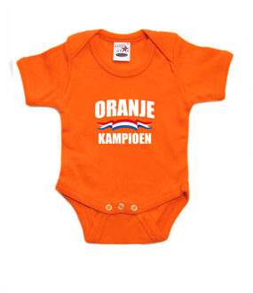 Bellatio Decorations Oranje fan romper voor babys - oranje kampioen - Holland / Nederland supporter - EK/ WK romper / outfit 56 (1-2 maanden)