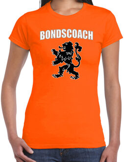 Bellatio Decorations Oranje fan shirt / kleding bondscoach met oranje leeuw EK/ WK voor dames 2XL - Feestshirts