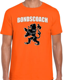 Bellatio Decorations Oranje fan shirt / kleding bondscoach met oranje leeuw EK/ WK voor heren 2XL - Feestshirts