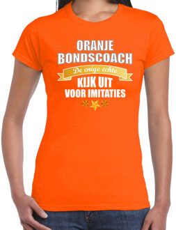 Bellatio Decorations Oranje fan shirt / kleding Holland de enige echte bondscoach EK/ WK voor dames M - Feestshirts