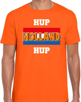 Bellatio Decorations Oranje fan shirt / kleding Holland hup Holland hup EK/ WK voor heren 2XL - Feestshirts