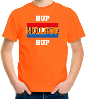 Bellatio Decorations Oranje fan shirt / kleding Holland hup Holland hup EK/ WK voor kinderen L (146-152) - Feestshirts