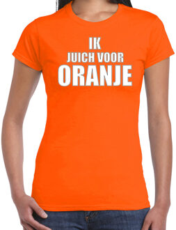 Bellatio Decorations Oranje fan shirt / kleding Holland ik juich voor oranje EK/ WK voor dames 2XL - Feestshirts