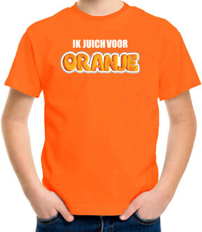 Bellatio Decorations Oranje fan shirt / kleding Holland ik juich voor oranje EK/ WK voor kinderen L (146-152) - Feestshirts