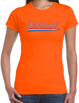 Bellatio Decorations Oranje fan shirt / kleding Holland met Nederlandse wimpel EK/ WK voor dames 2XL - Feestshirts