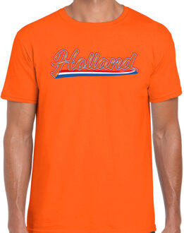 Bellatio Decorations Oranje fan shirt / kleding Holland met Nederlandse wimpel EK/ WK voor heren 2XL - Feestshirts