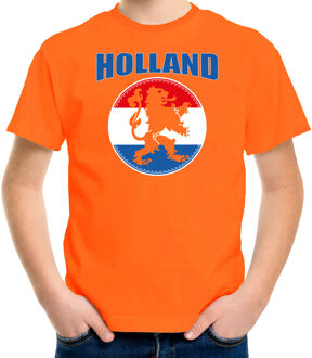 Bellatio Decorations Oranje fan shirt / kleding Holland met oranje leeuw Koningsdag/ EK/ WK voor kinderen L (146-152) - Feestshirts